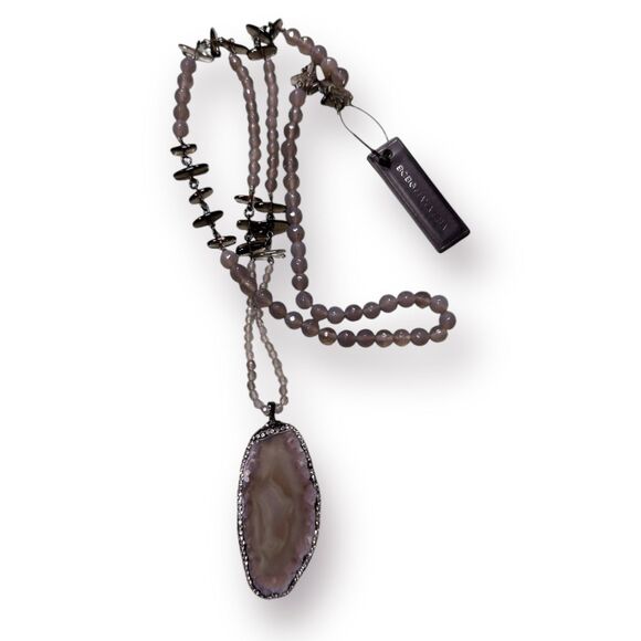 BCBG Max Azria‎ Beaded Agate Stone Necklace BNWT - Picture 1 of 6